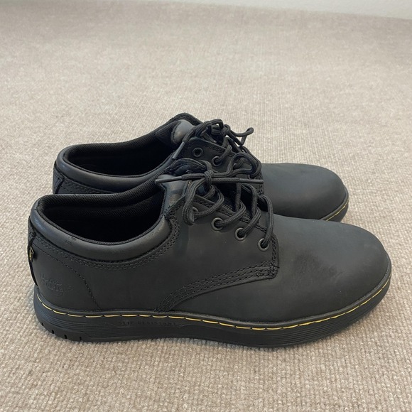 Dr. Martens EG35 Shoes Mens 10 Black Alloy Toe ATSM Slip Resistant Work Safety